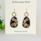 Elizabeth - Florals on dark green