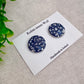 Large stud - navy and silver