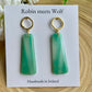 Eleanor - Sea glass green drop earring